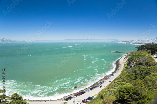 Panorama view of Marine Dr at seaside in Golden Gate Bridge © Echo