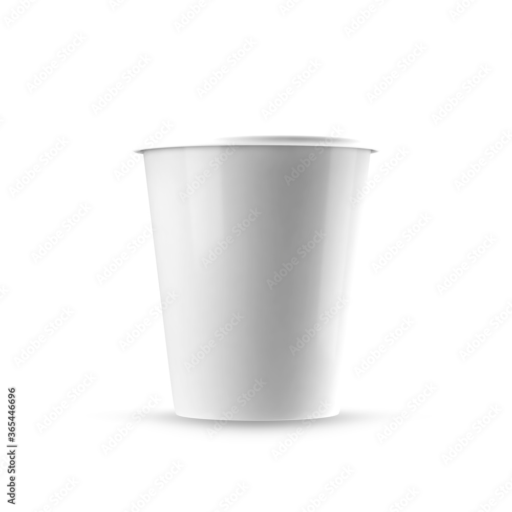 Mockup of a cardboard drink glass on white background Mockup of a cardboard drink glass on white background