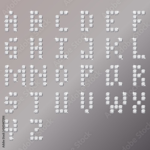 capital alphabets in diamonds