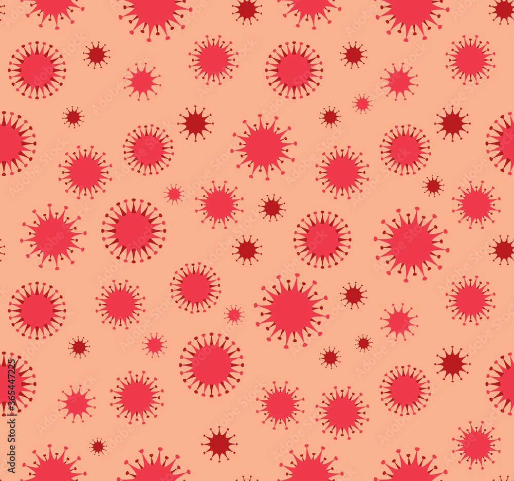 Coronavirus bacterium. Vector drawing pattern Coronavirus bacterium. Vector drawing pattern