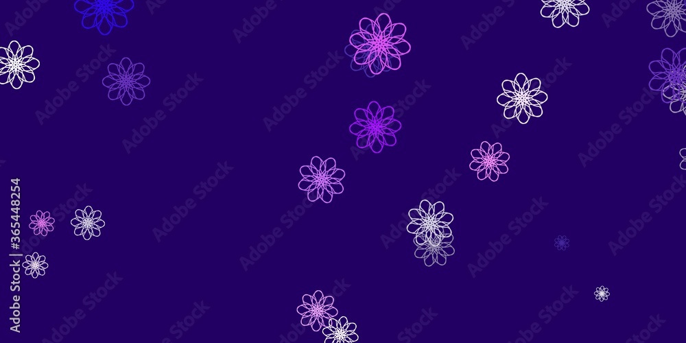 Light Purple vector natural artwork with flowers. Light Purple vector natural artwork with flowers.
