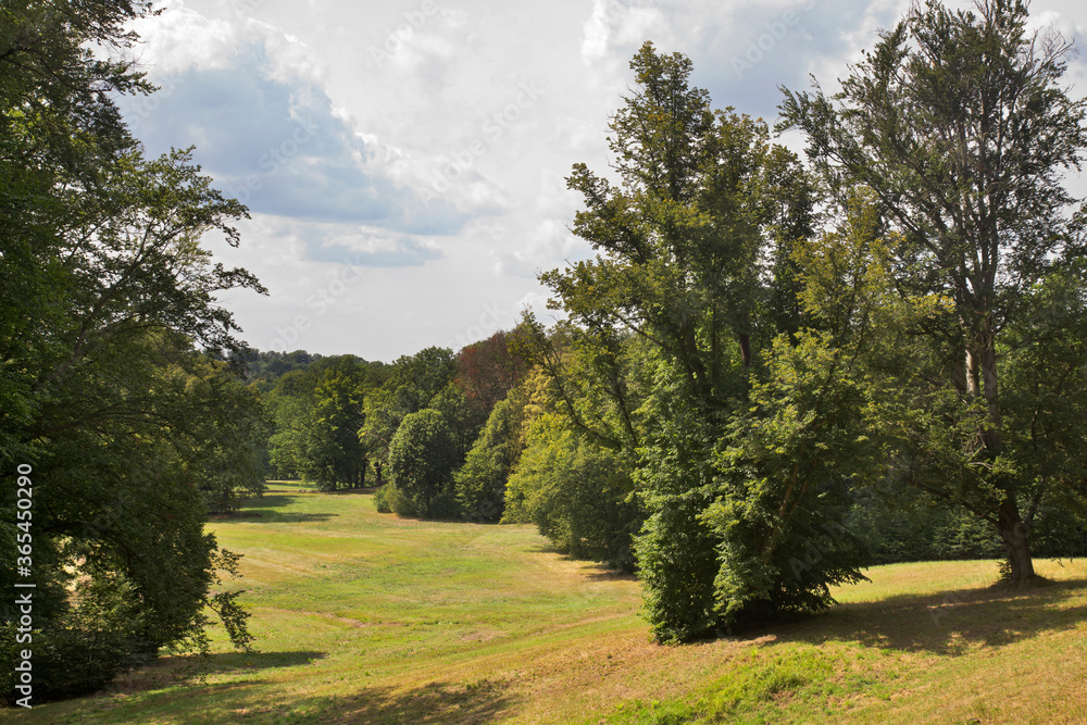 Park Muzakowski (Park von Muskau) near Leknica. UNESCO World Heritage Site. Poland