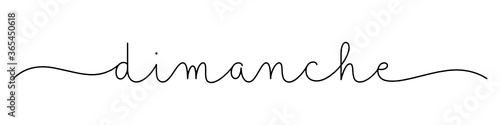 Bannière calligraphique vecteur noir DIMANCHE