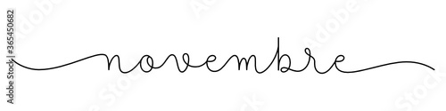 Bannière calligraphique vecteur noir NOVEMBRE