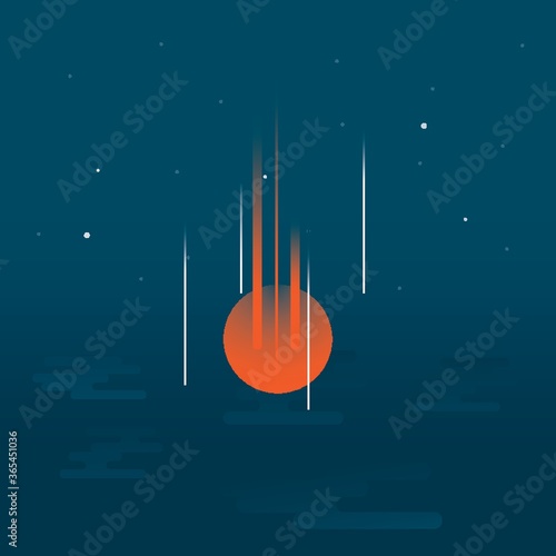falling meteor