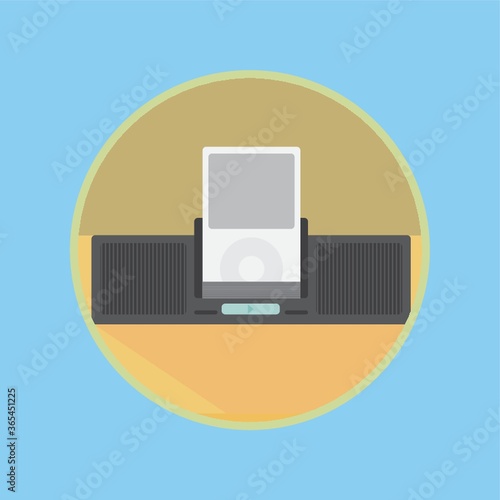 mp3 player on loudspeaker