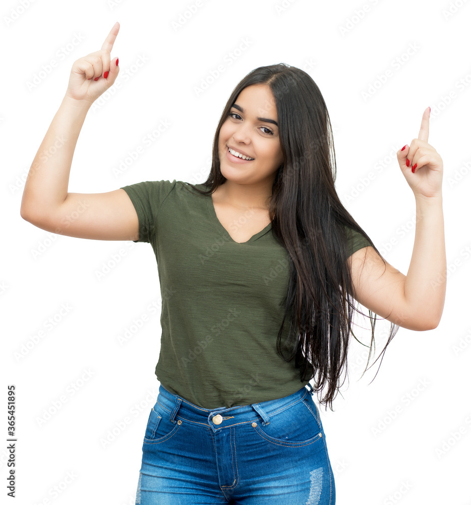 Pretty spanish young adult woman with casual clothes Pretty spanish young adult woman with casual clothes