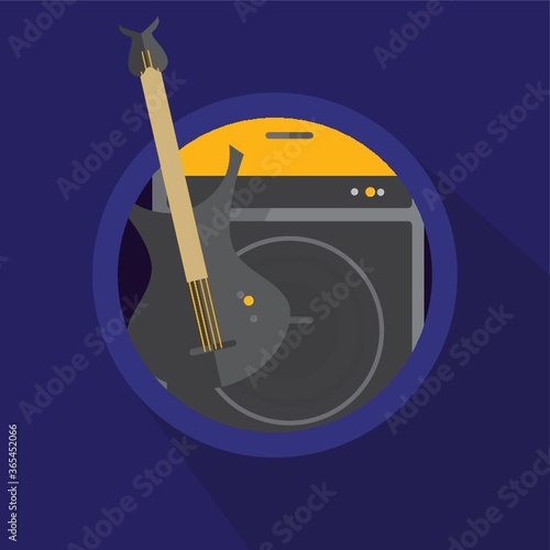electric guitar and amplifier