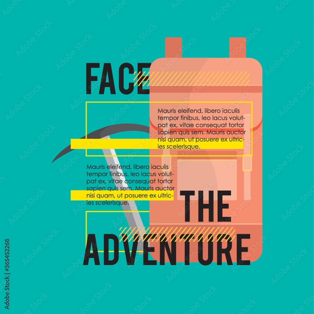 Obraz premium face the adventure quote