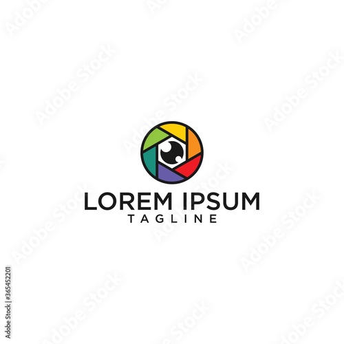 Free Download colorful camera lens logo design vector - GFXLoad