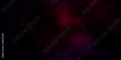Dark Pink, Red vector texture with cloudy sky. Illustration in abstract style with gradient clouds. Template for websites.