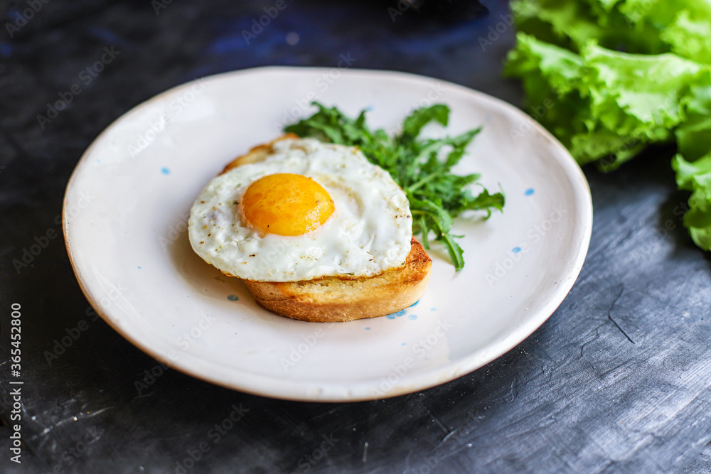 fried egg and toast bread delicious breakfast snack yolk and protein food background top view copy space for text organic eating healthy raw Takeaway fried egg and toast bread delicious breakfast snack yolk and protein food background top view copy space for text organic eating healthy raw Takeaway