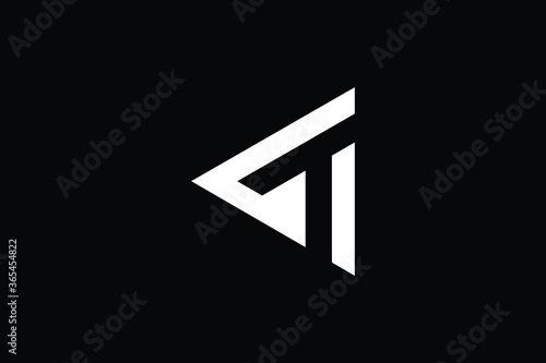 Minimal Innovative Initial GT logo and TG logo. Letter GT TG creative elegant Monogram. Premium Business logo icon. White color on black background