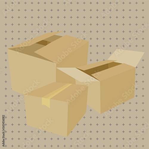 cardboard boxes