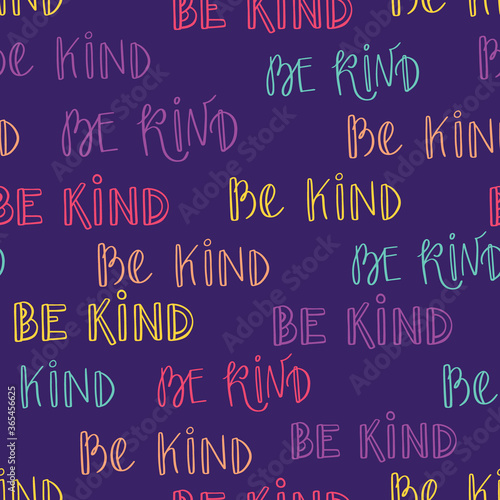 Be Kind Typography Seamless Pattern-01