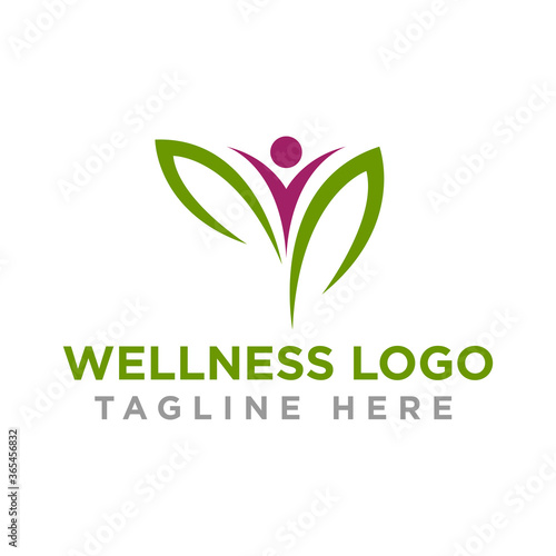 wellness logo vector design template