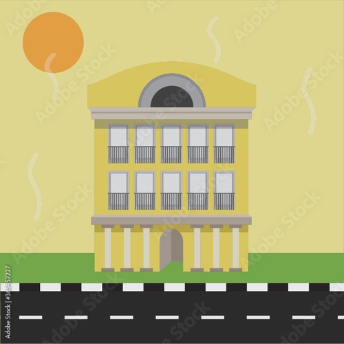 building beside road