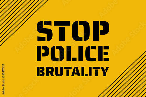 Billede på lærred Stop police brutality concept