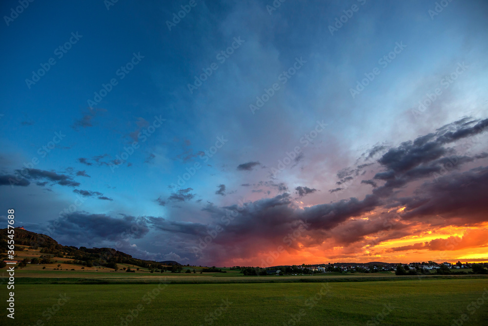 Abendstimmung im Schwäbischen Albvorland