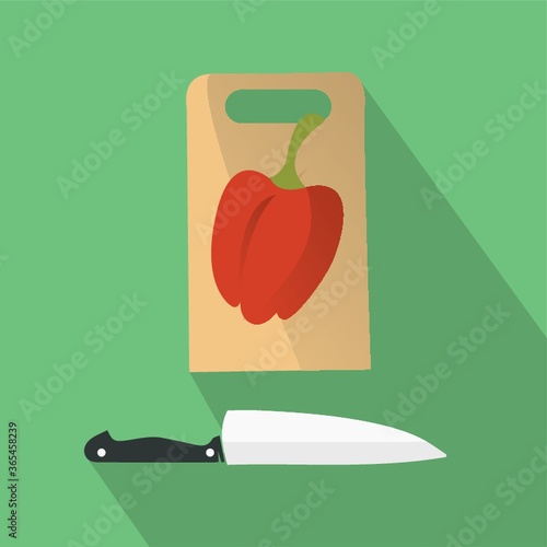 capsicum on cutting board