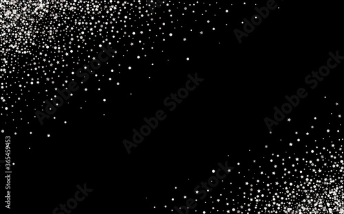 Silver Splash Rich Black Background. Happy Dust 