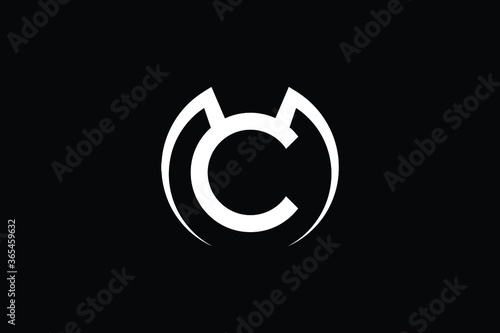 Minimal Innovative Initial MC logo and CM logo. Letter CM MC creative elegant Monogram. Premium Business logo icon. White color on black background