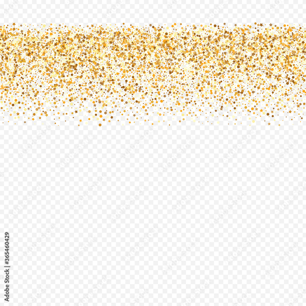 Golden Round Holiday Transparent Background. 