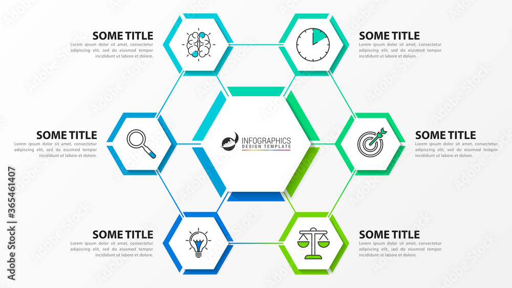 Infographic design template. Creative concept with 6 steps Infographic design template. Creative concept with 6 steps