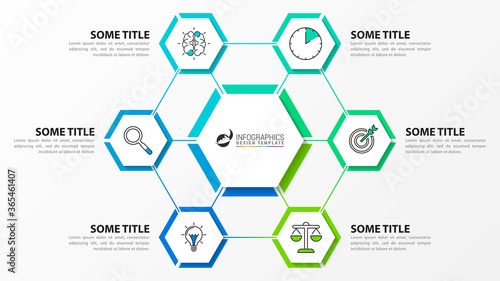 Infographic design template. Creative concept with 6 steps