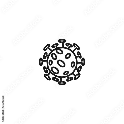 Coronavirus isolated line icon for web and mobile