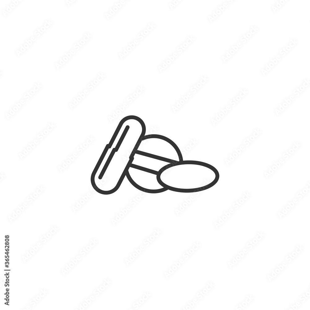 Medical Drugs isolated line icon for web and mobile Medical Drugs isolated line icon for web and mobile