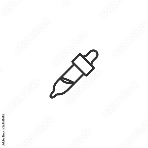 Pipette isolated line icon for web and mobile