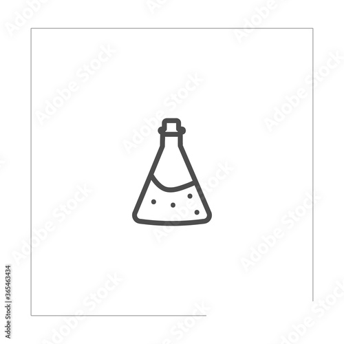 laboratory flask isolated line icon for web and mobile © Gunel