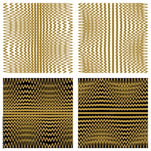 Vector set with rhythmic lines backgrounds.
