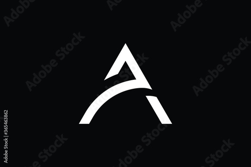 Minimal Innovative Initial AP logo and PA logo. Letter A AP PA creative elegant Monogram. Premium Business logo icon. White color on black background