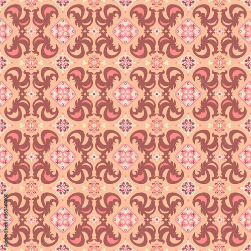 Abstract ornamental patch seamless pattern