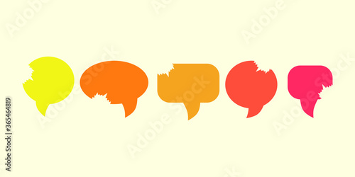 Speech bubbles isolated on white background. 