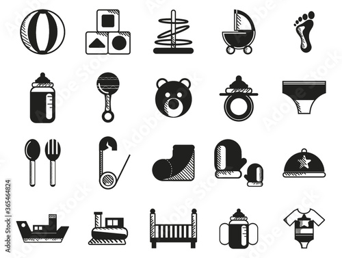 baby icon set