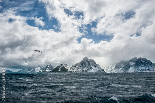 South Georgia island, with an expedition ship onwards to Antarctica