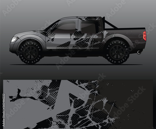 Truck Graphic. Abstract modern lines graphic design for truck and vehicle wrap and branding stickers