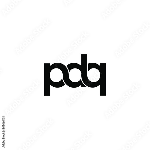 Wallpaper Mural pdq letter original monogram logo design Torontodigital.ca
