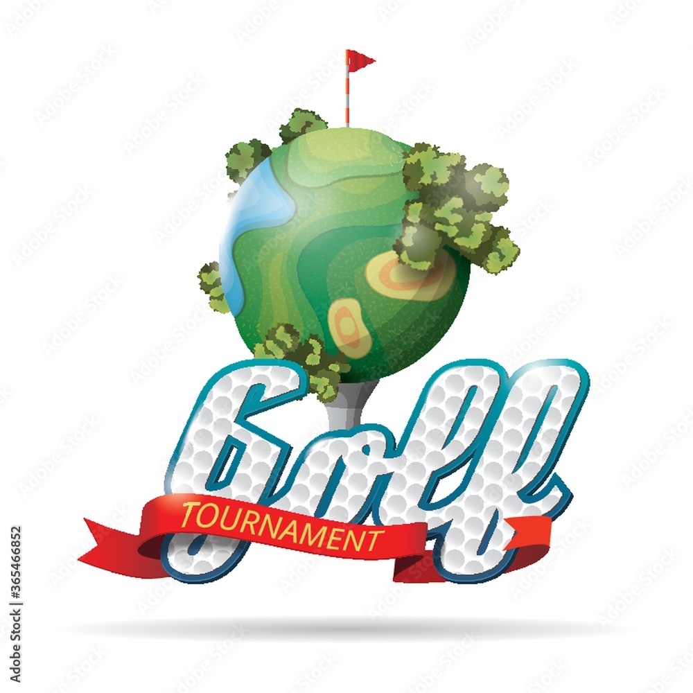 Fototapeta premium golf tournament invitation