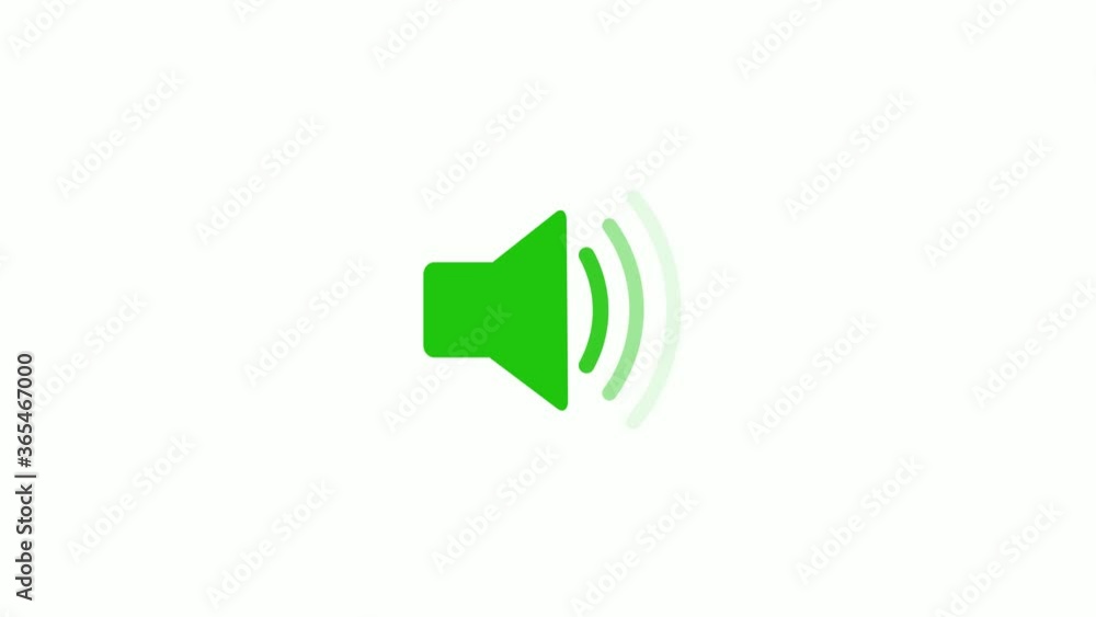 green color speaker volume icon - audio voice sound symbol, media music line icon on white background. 4K Video footage green color speaker volume icon - audio voice sound symbol, media music line icon on white background. 4K Video footage
