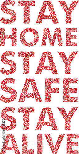 Shirt Print quote saying stay home stay safe stay alive