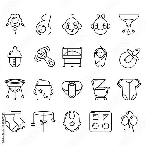 baby icon set