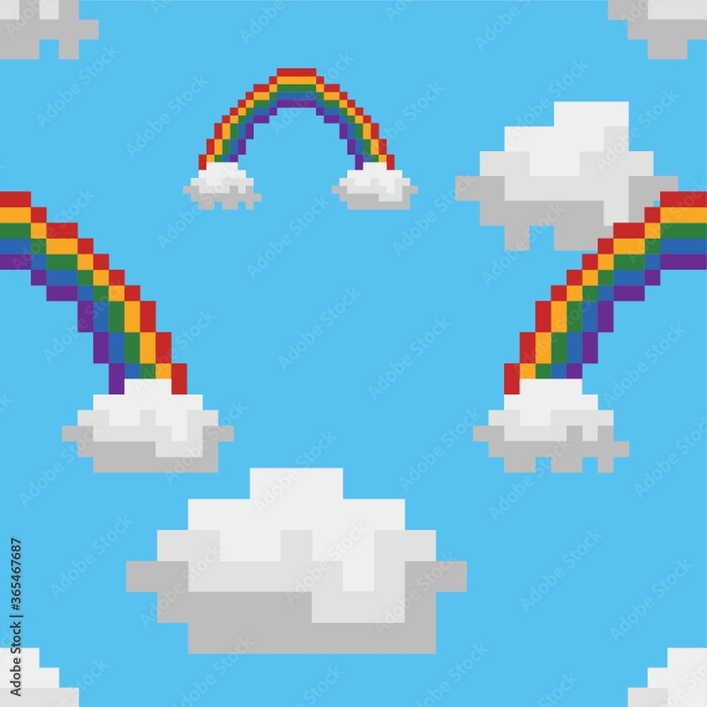 Fototapeta premium rainbow with clouds
