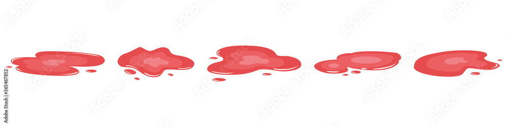 Set of puddles of blood. Vector illustration
Set of puddles of blood. Vector illustration
