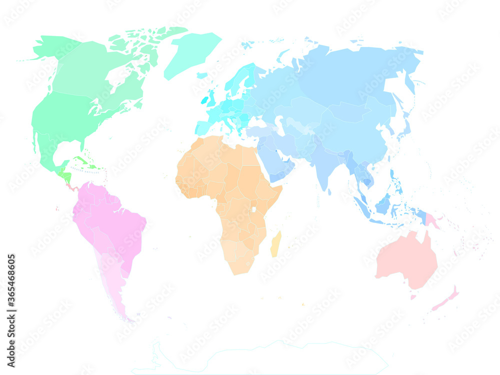 World map continents