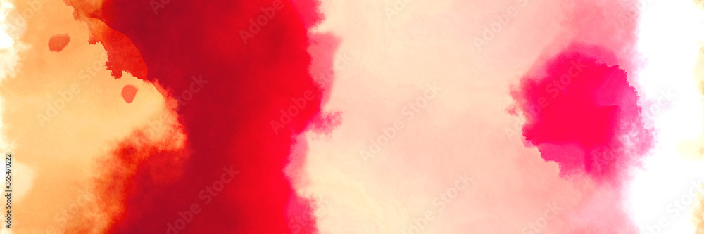 abstract watercolor background with watercolor paint style with crimson, peach puff and sandy brown colors