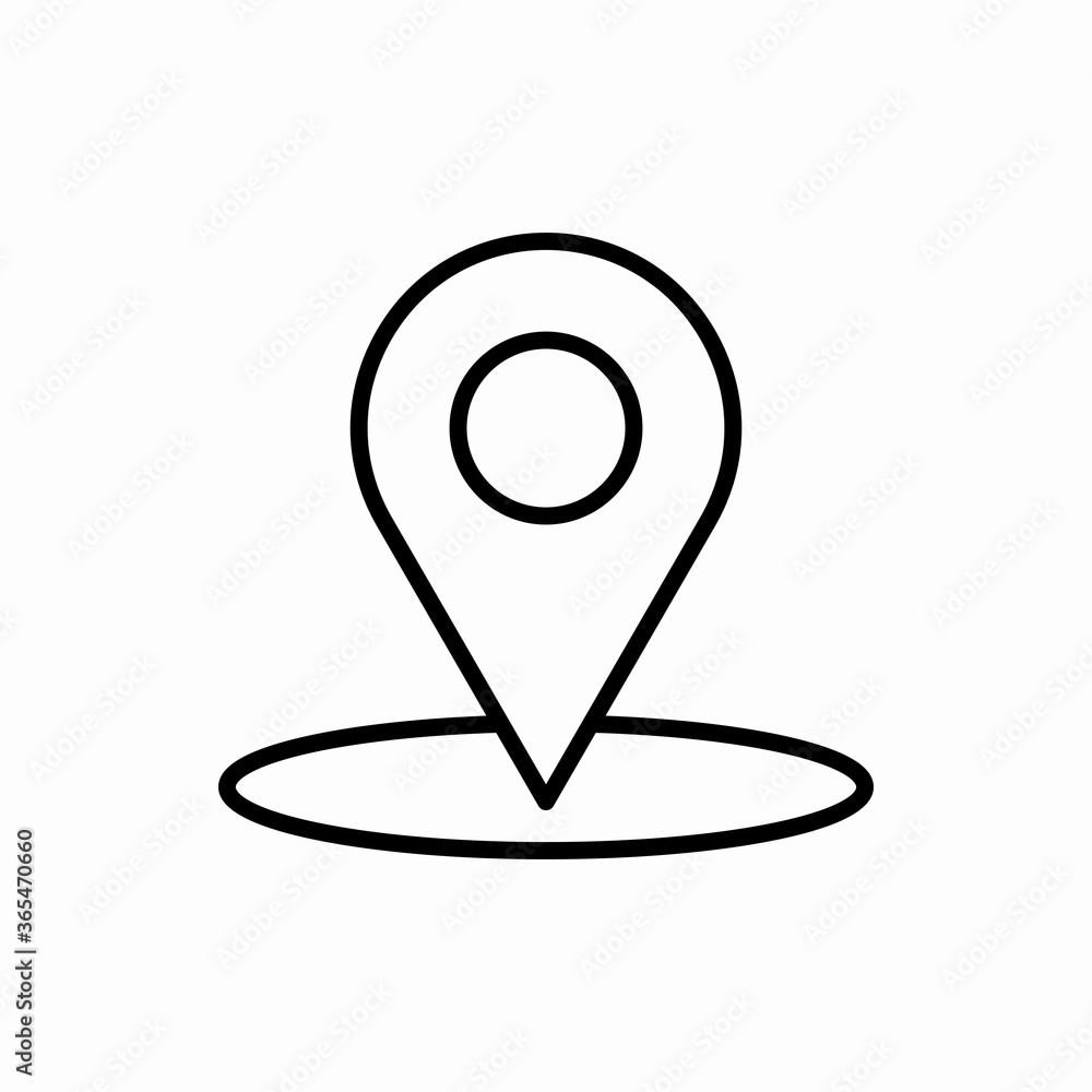 Outline location icon.Location vector illustration. Symbol for web and mobile Outline location icon.Location vector illustration. Symbol for web and mobile